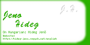 jeno hideg business card